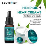 LANTHOME Organic Hemp Cream Anti Wrinkle Anti-aging Moisturizer Nourishing Face Cream Hemp Seed Oil Cbd Hemp Oil 3000mg Extract