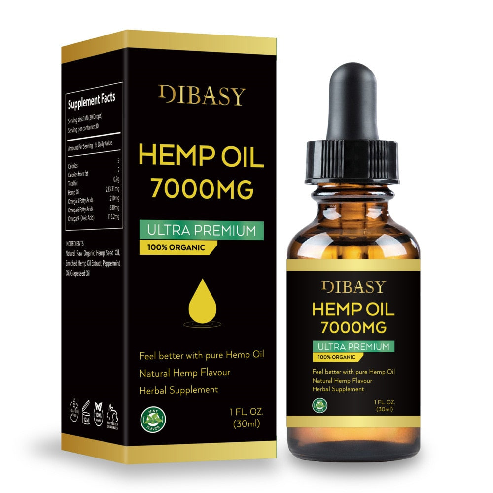 7000mg CBD Organic Hemp Seed Extract  Hemp Seed Oil Bio-active Drop for Pain Relief reduce Sleep Anxiety Best Essence